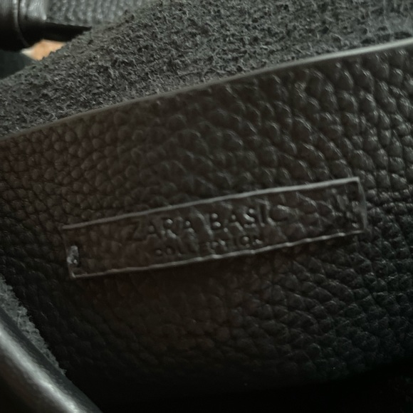 zara basic black faux leather bag - Picture 4 of 4